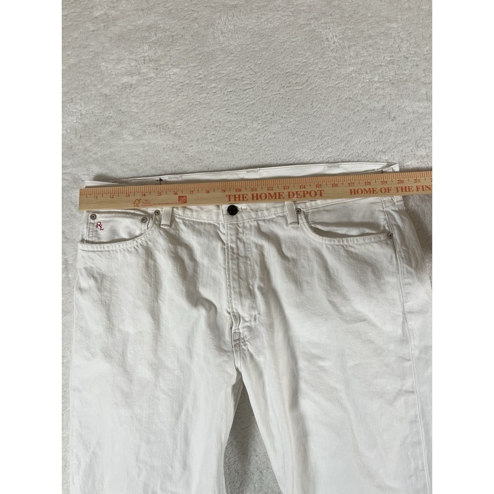 Vintage Polo Ralph Lauren Classic 867 White Denim Jeans Men's 38x30 (40x32) - Picture 11 of 12